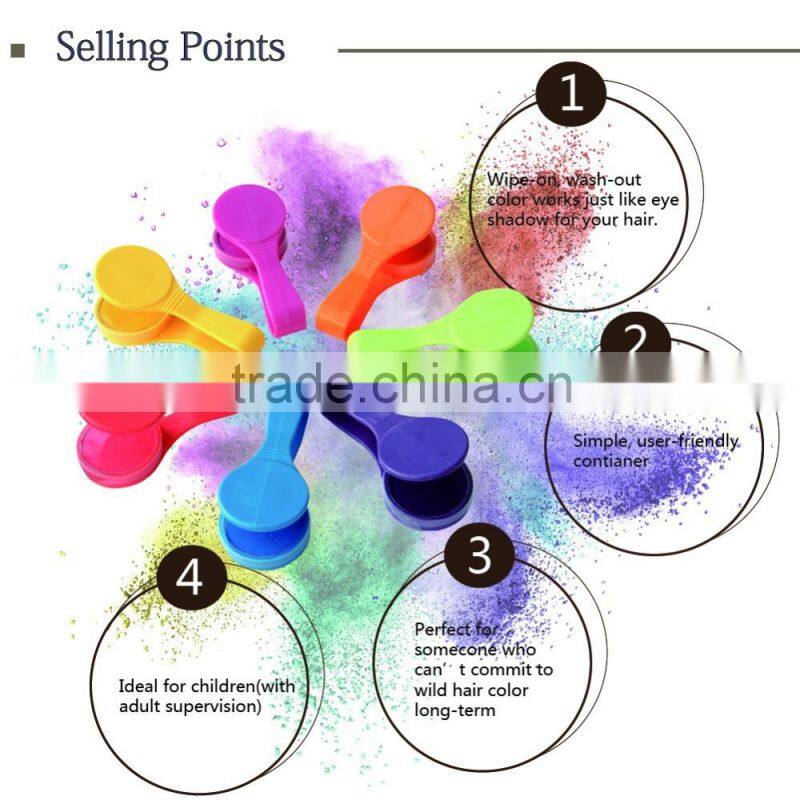 chalk powder beauty product temporary hair dye christmas party OEM one step hair color