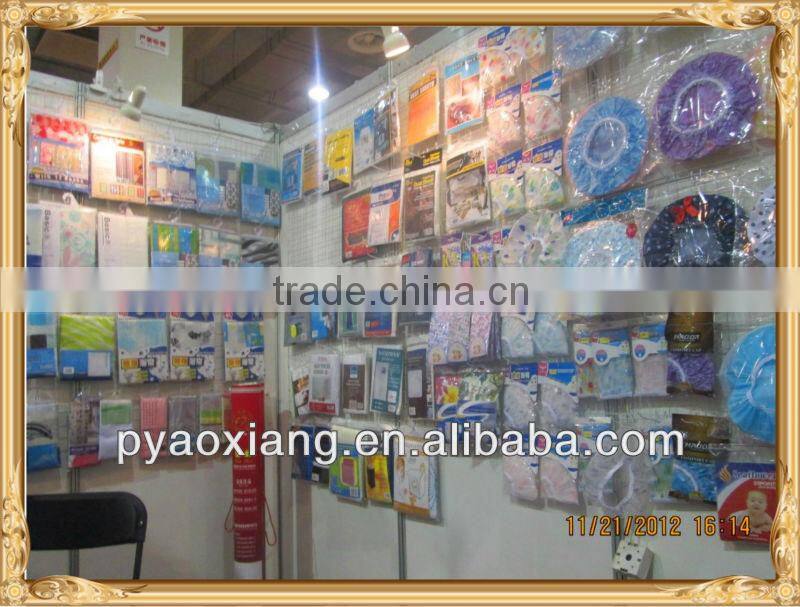 New style adult factory supply red and yellow dots elastic disposable Spa Caps Hair Salon Shower caps for hotel and home,etc.