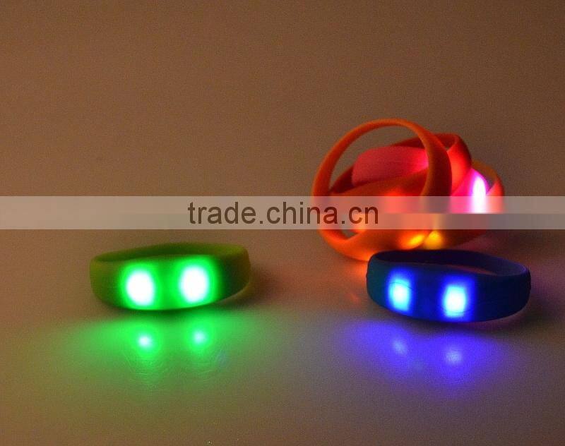 2016 motion activated led bracelet ,led silicone bracelet,silicone led bracelet for party