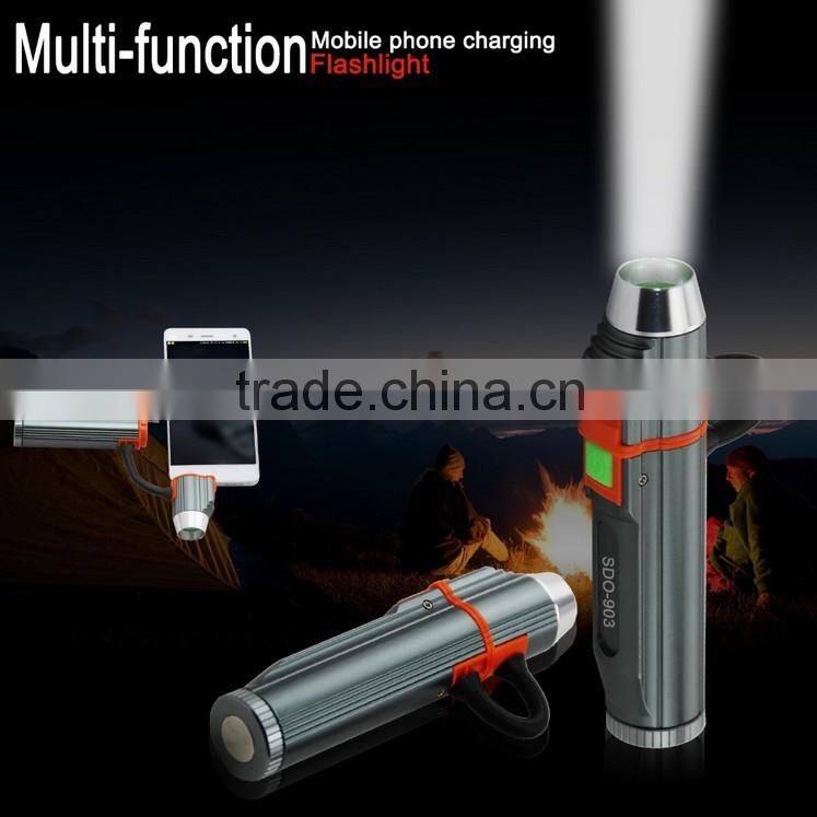 Waterproof camping torch USB rechargeable led flashlight with magnet