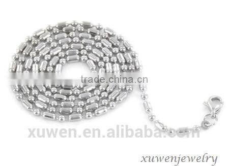 manufacture silver color OEM 316l stainless steel rice ball chain