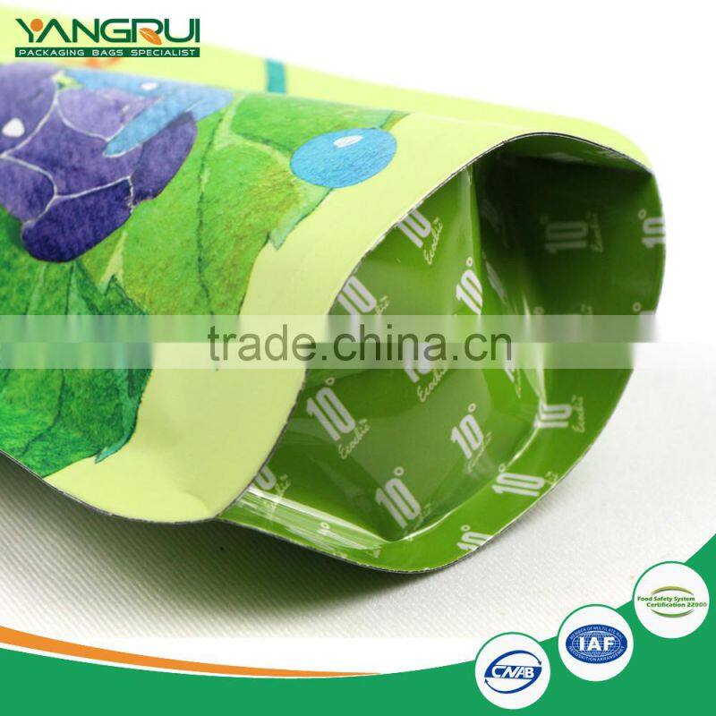 laminated aluminum foil bag stand up pouch with spout