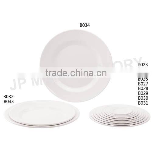 Round White Melamine flat plate A5 material B128