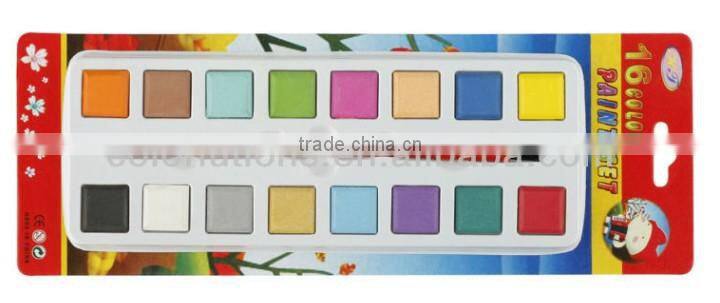12 colors round shape water color set