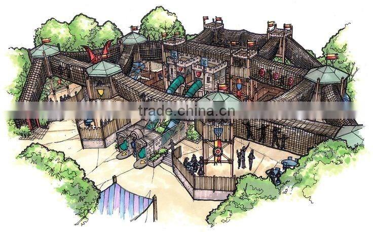 Customized Adventure Park Ropes Course Playground