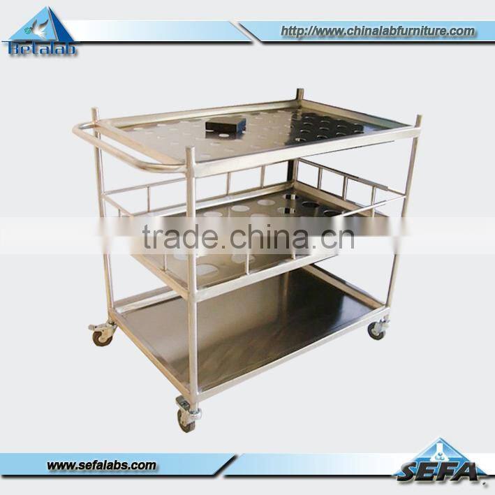 Stainless Steel Flexible Laboratory Hand Trolley