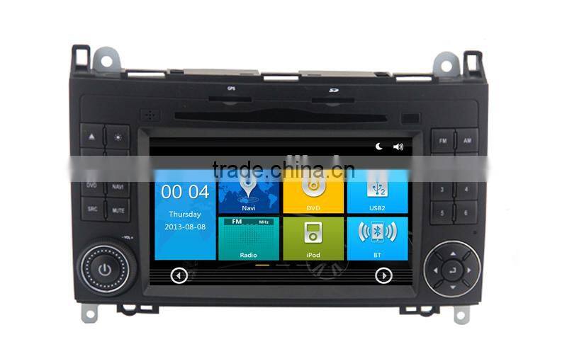 High quality of 7inch touch screen car audio dvd player for Mercedes-Benz R300 B200 BLK20 R350 with 3G WiFi OBDII DVR function