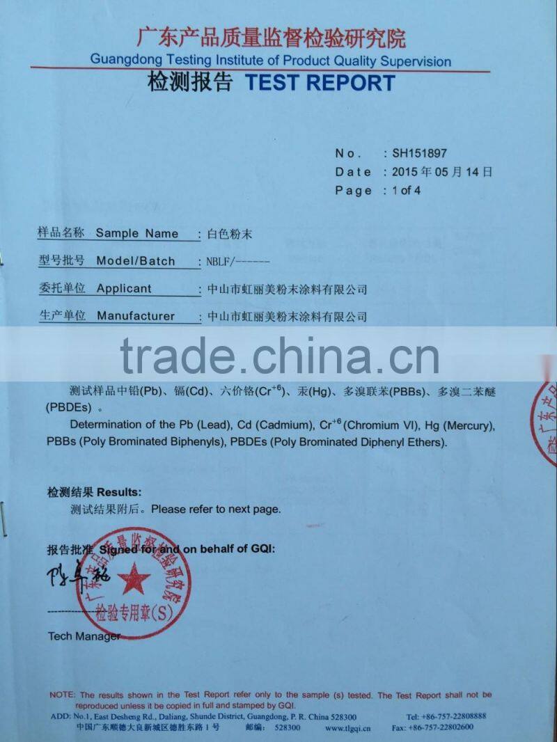 high glossy Indoor use epoxy powder coating for office furniture