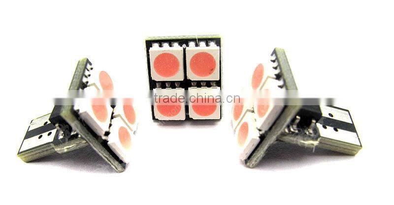 Error Free Canbus 501 T10 W5W 194 4pcs 5050 SMD LED Lighting Bulb Pink Color
