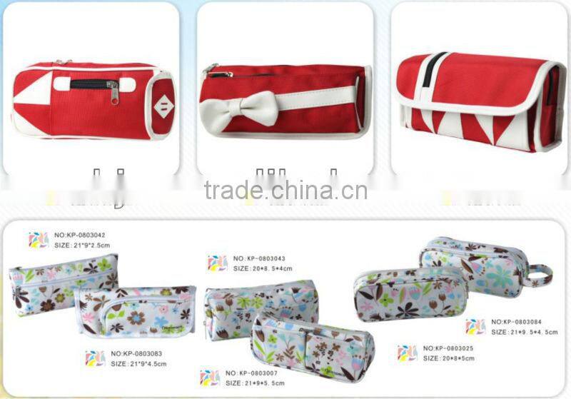 New arrival cute girls fancy pencil bag with velcro
