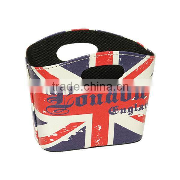 Famous Bulding Print PU Leather Gift Basket