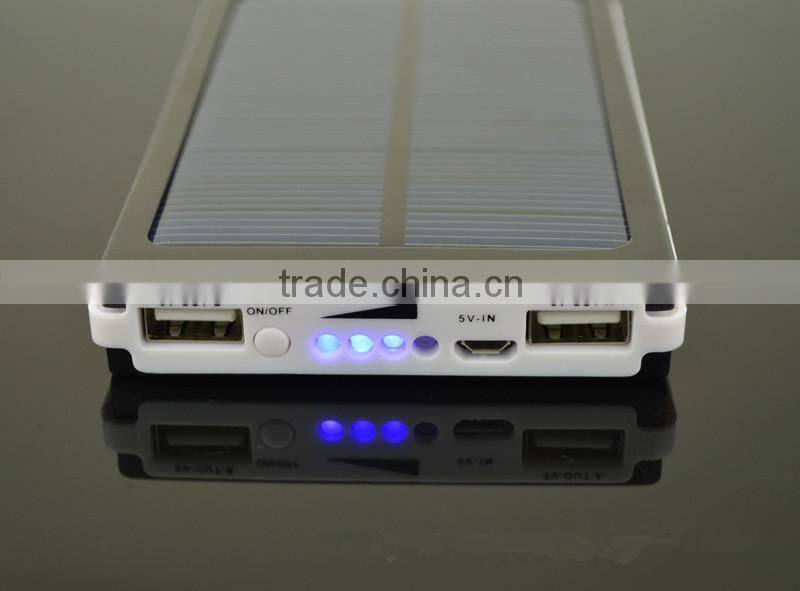 2015 wholesale 15000mah waterproof solar cellphone power bank charger