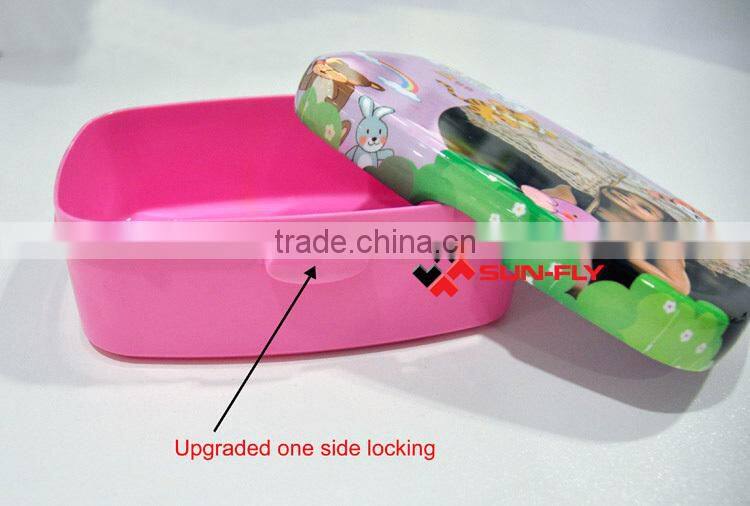 sublimation Plastic Custom printed children lunch box sandwich box