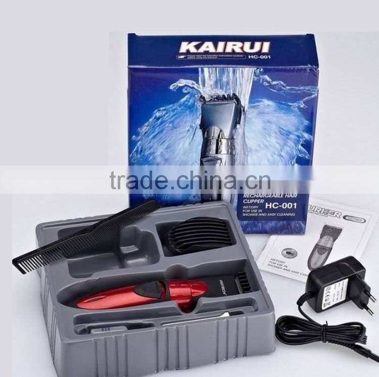 Kairui Profesional Full Waterproof Rechargeable Hair Clippers For Baby Adult Personal Products To Salon