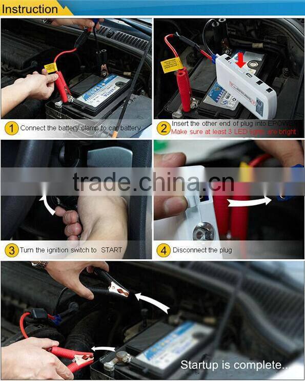 Car accessories rechargeable battery Waterproof 12v mini car jump starter