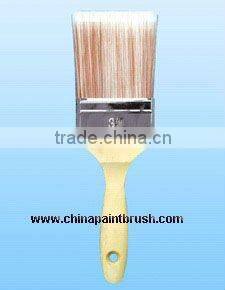 Paint brush with wooden handle