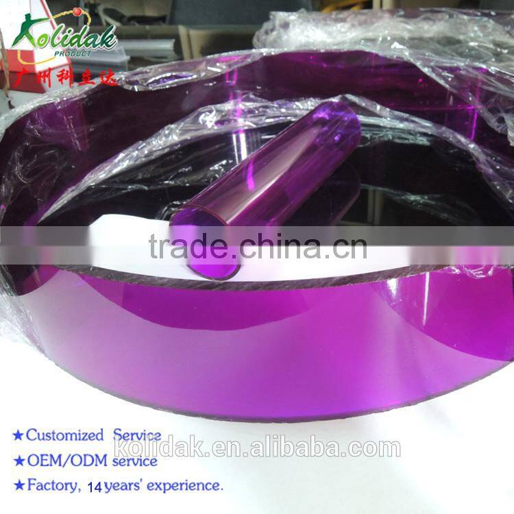 PMMA Transparent, purple, big size perspex pipe, acrylic tube
