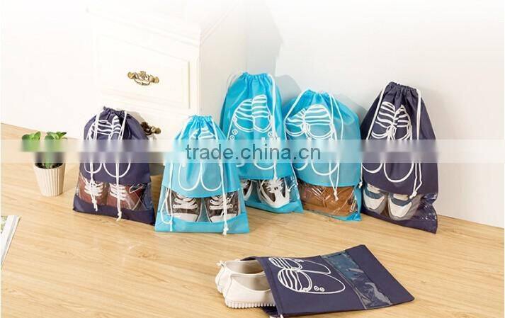 Portable Travel Dust Drawstring Dress Shoes Nonwoven Storage Bag