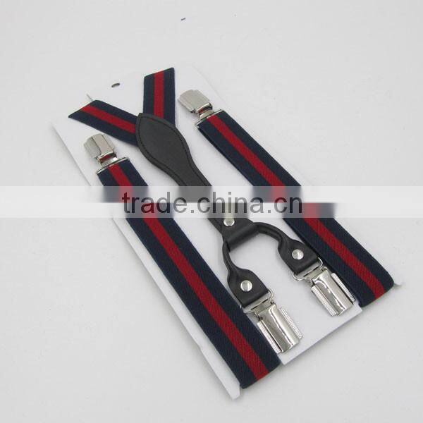 wholesale boys navy burgunay stripe band elastic suspender