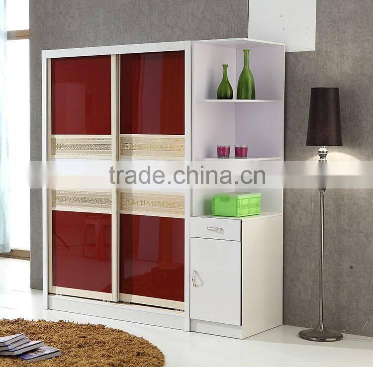 Modern home furniture wooden high gloss 2 door wine cabinet/sideboard with drawers