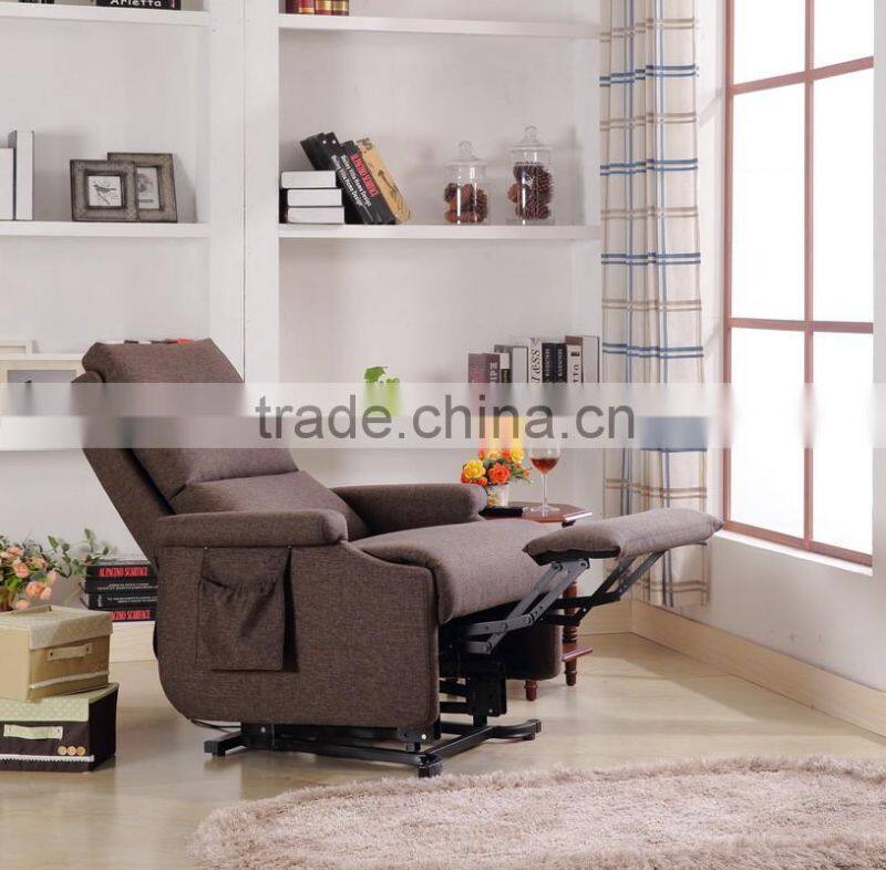 2016 modern and fashion European style fabric power lift chair for disable people
