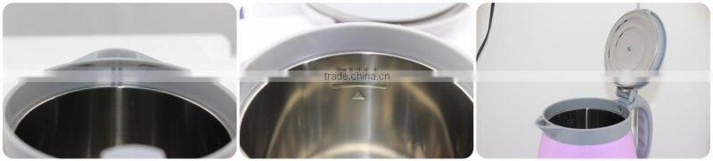 home appliances 360 rotating CE/CBapproval 1.5L 1000w many colors available stainless steel electric kettle