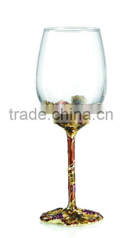 RORO Golden Harvest grape enamel crystal glass big red wine glass