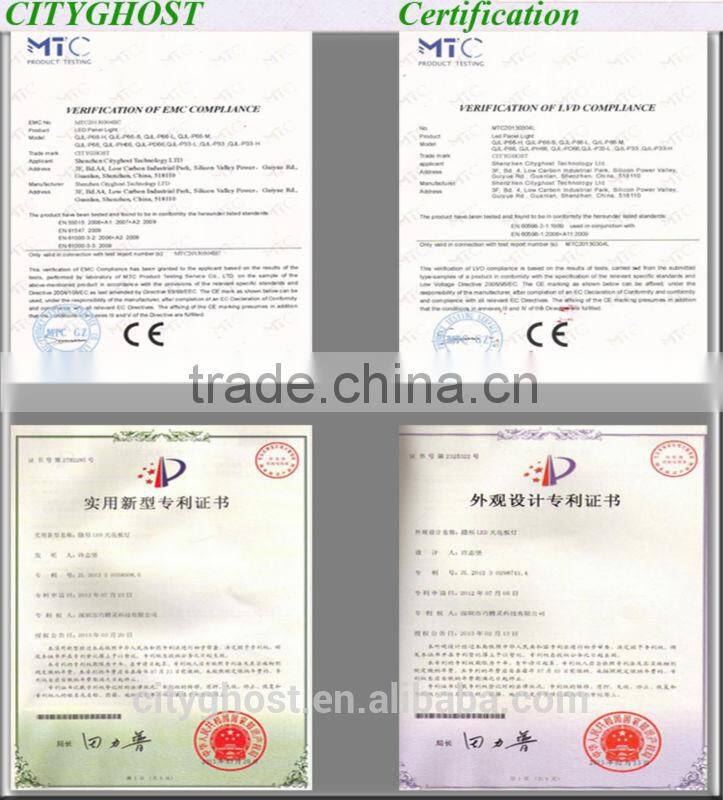 48W invisible flat square panel led ceiling light panel 595*595 with IP44 CE7RoHS