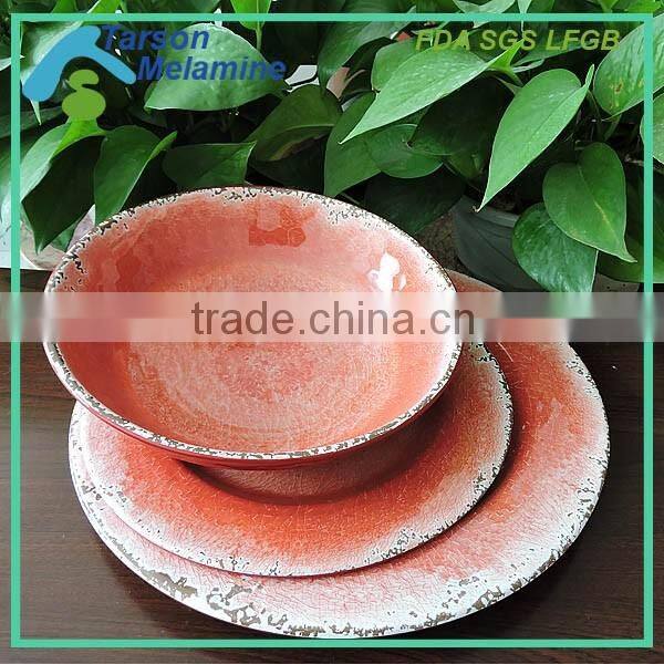 India antique 3pcs melamine dinnerware set wholesale