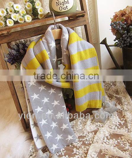 2014 Wholesale Winter Hot Fashion Knitted Scarf America Flag Knitted Scarf