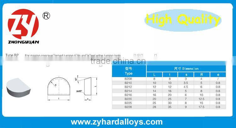 Type A3 sinterred tungsten Carbide welding bade tips