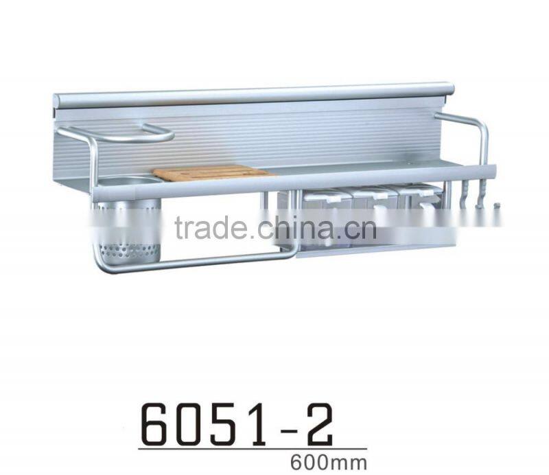 Wall Mounted Rustic Black Metal Kitchen Spice Rack & Paper Towel Holder / Bathroom Basket & Towel Bar