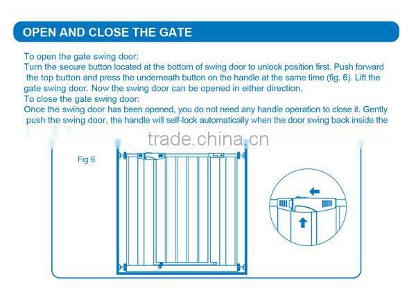 Europe standard Metal material baby child door with certificate