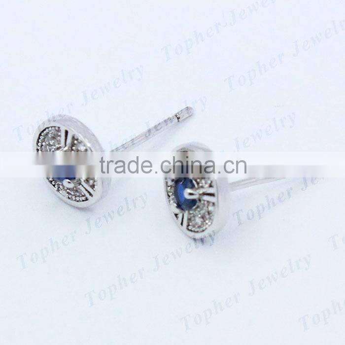 925 Sterling SilverJewelry wholesale sterling silver cz stud earrings