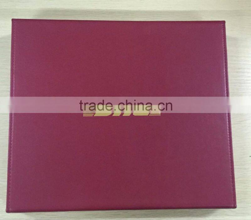 Promotion classical leather business office stationery men gift sets