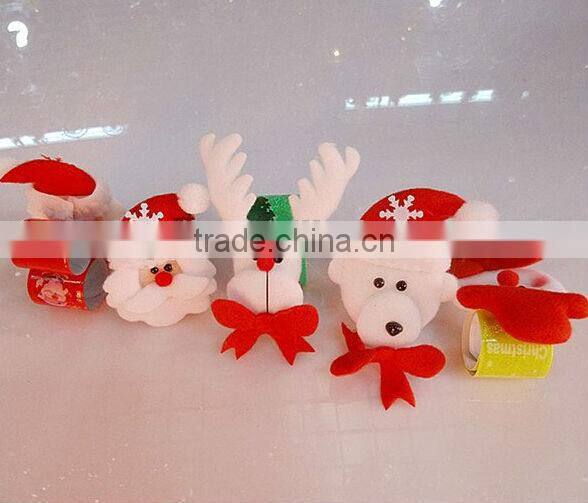 2014 Wholesale Promotional slap bracelet cheap slap band Christma style