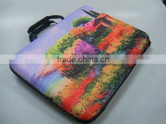 cute big size plastic handle eva laptop bag