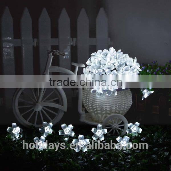 7M 50 LED Purple Blossom Decorative Gardens Fairy String Solar Lights