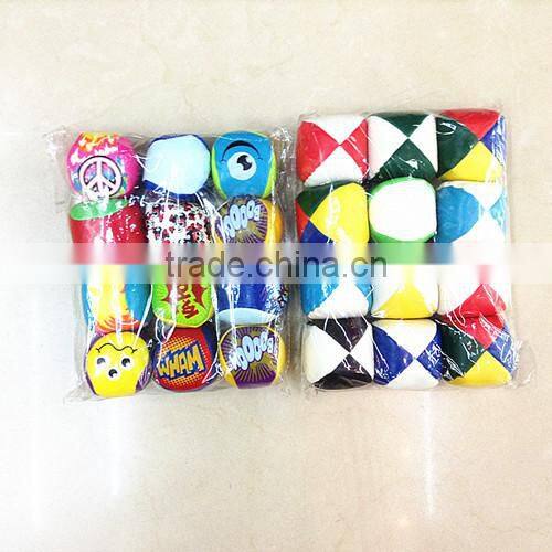 Eco-friendly Welcome OEM design soft lether knitted juggling ball