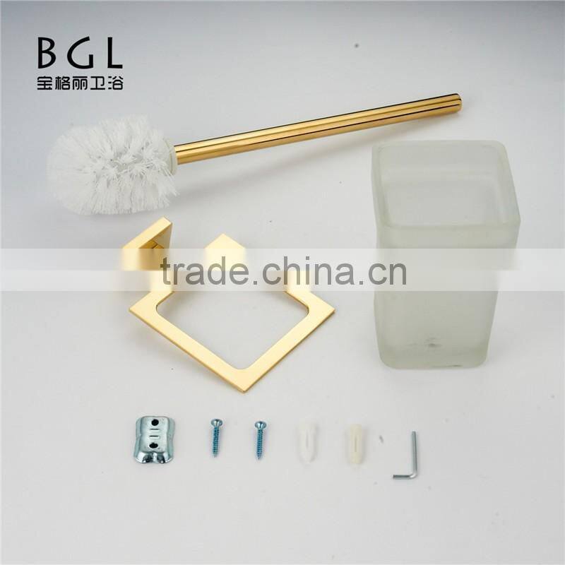 manufactoyr zine alloy gold bathroom accessories most popular toilet brush holder