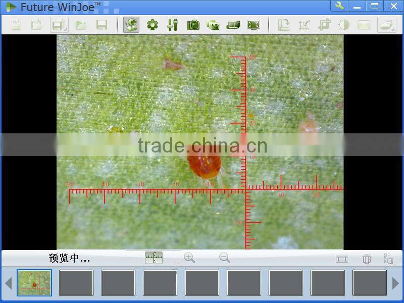 Patent MDA2000R digital portable zoom measuring microscope equipped with reticle software and LED ring light