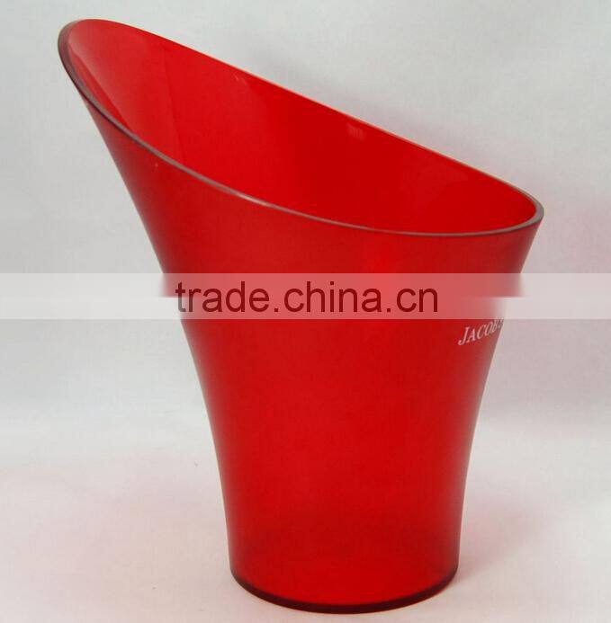 Hot sale acrylic champagne ice bucket for Christmas decoration