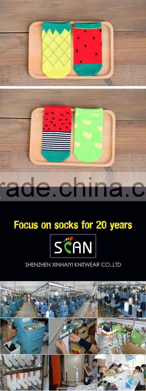 fresh and prttey fruit style cotton home socks