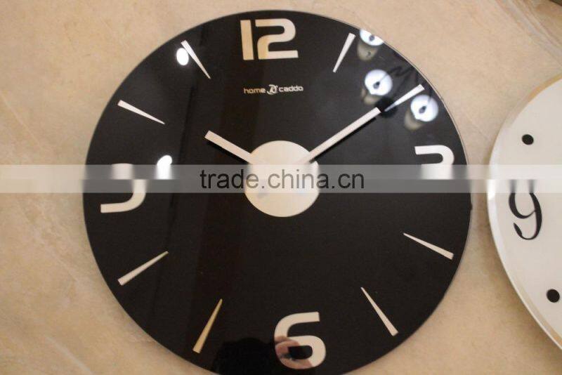 Cason glass wall clock with hour and second hands