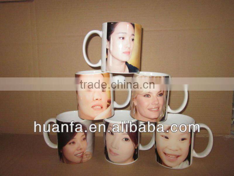 High quality 11oz DIY ceramic coffee mugs/sublimation coffee mug color changing