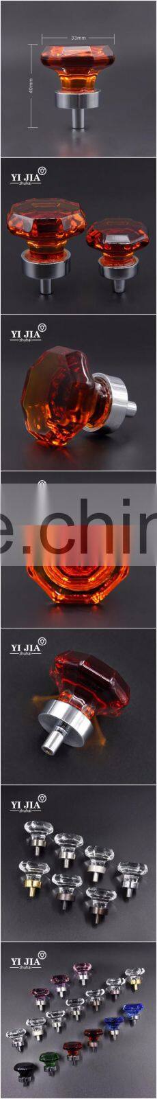 Luxury Furniture Crystal Handles Kitchen Chrome Cabinet Door Knob