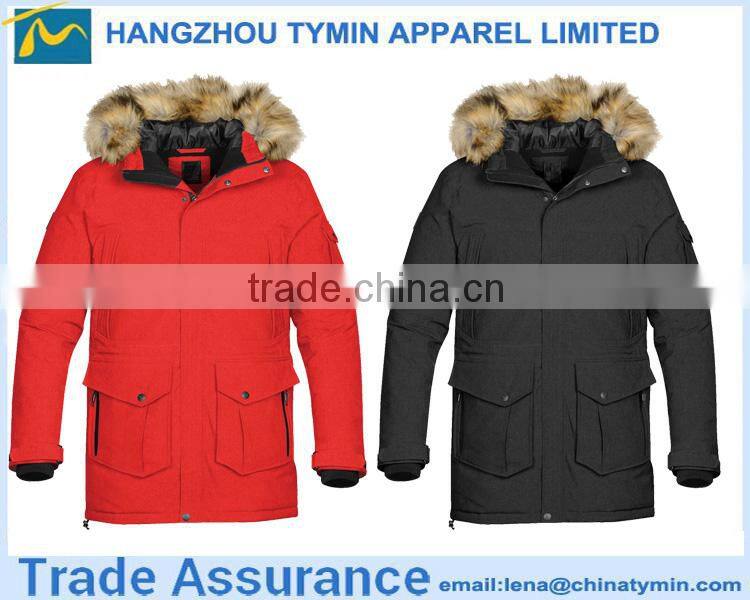 2015 high quality outwear fur hood waterproof winter jacket