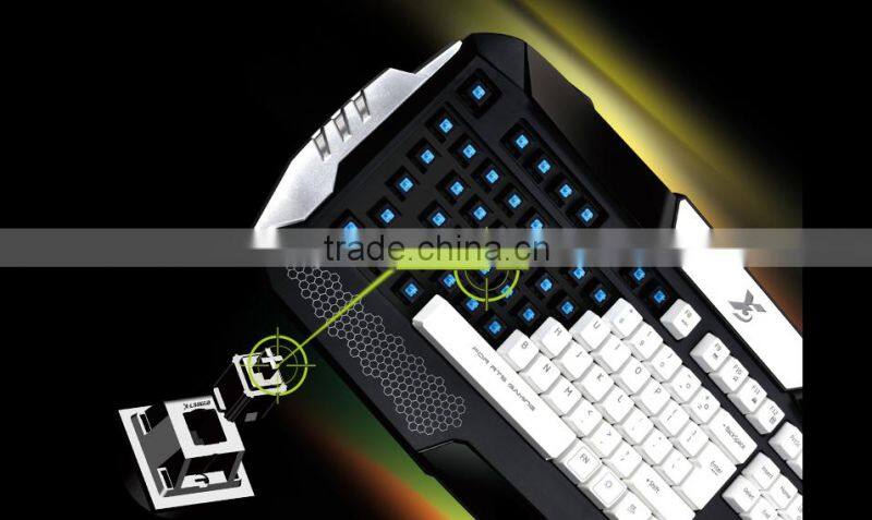 cool 3 colors led light gaming computer keyboard in shenzhen