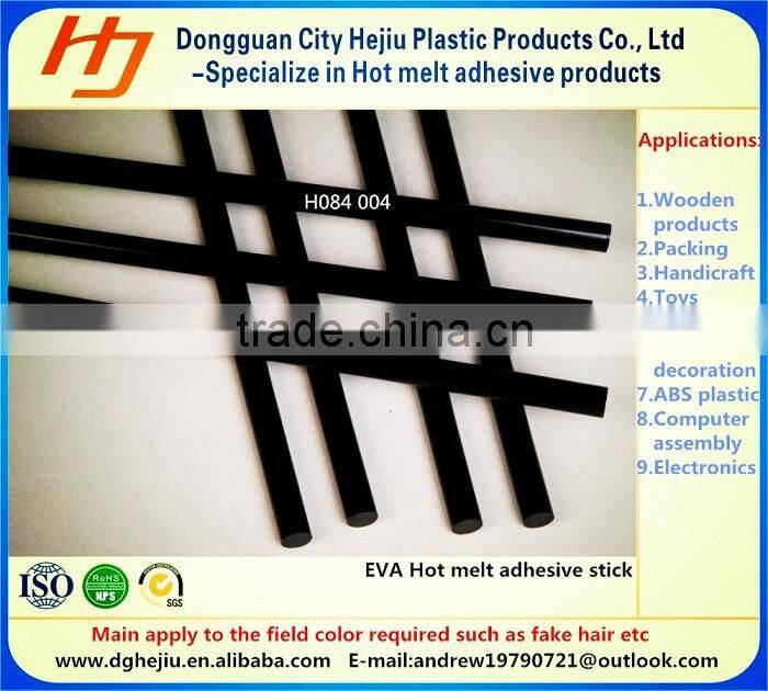 Ethylene Vinyl Acetate(EVA) base black hot melt adhesive glue stick for ABS Plastic products