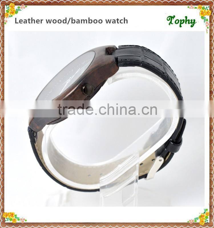 Manufacture customized handmad nature wood watch , Sandalwood wooden wrist watch